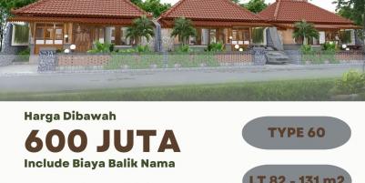 Rumah 1 Lantai Desain Etnik Jawa di Krembangan dekat Bandara YIA Kulon Progo