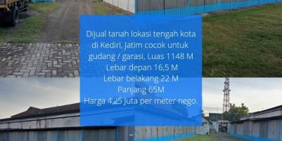 Jual Tanah Strategis Luas di Tengah Kota Kediri