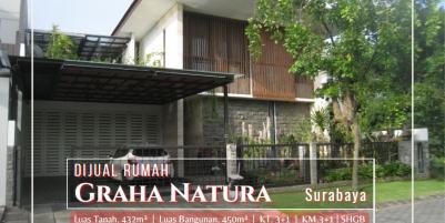 Rumah Bagus Elegan HGB di Graha Natura, Surabaya