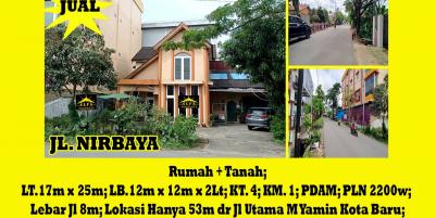 Dijual Rumah Jalan Nirbaya Kota Pontianak