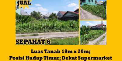 Tanah Dijual Jalan Sepakat 6 Kota Pontianak