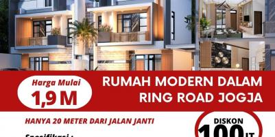 Rumah dalam Ringroad dekat Ambarukmo Plaza Jogja Kota Balaikota Tugu Jogja Sleman