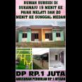 Perumahan rumah subsidi daerah sukamaju 10 menit ke pajak melati medan dp murah