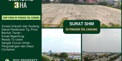 Dijual Tanah di Cakung Seluas 3 Ha Full Cor Beton di Pinggir Tol Cakung Cocok Buat Pergudangan